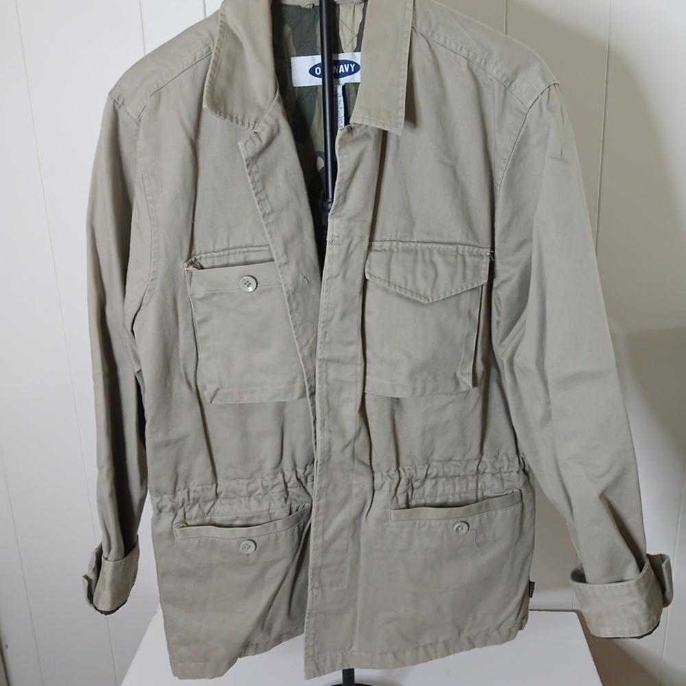 Old Navy Men's Beige Military Jacket